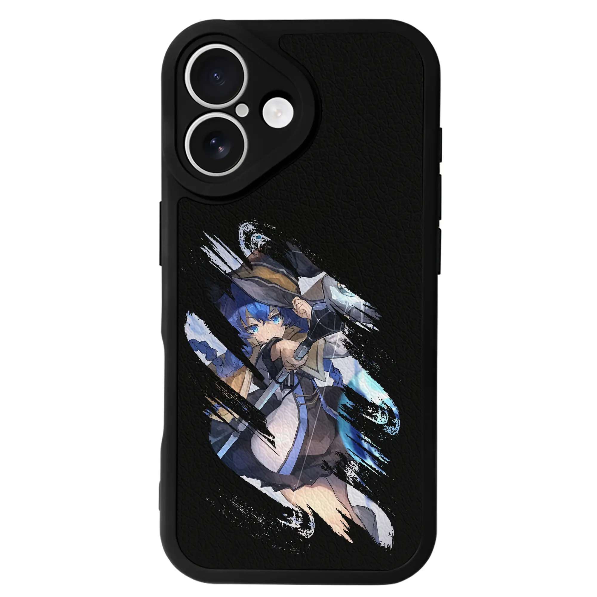 無職転生 グッズ,ロキシー・ミグルディア - IPhone 16シリーズ対応 ・ シリコンスマホケース ・ レザー調 ・ 高精度フィット ・ 耐衝撃 ・ ワイヤレス充電対応 ・ 精密カット